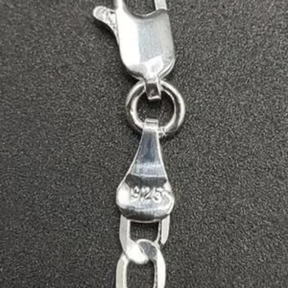 925 Sterling Silver Plated 4mm Cuban Bracelet Men's Women's Christmas Gift NEW